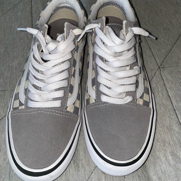 vans old skool grey checkered